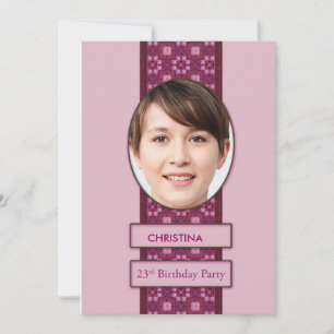 23rd Birthday Party Invitation Picture and Name