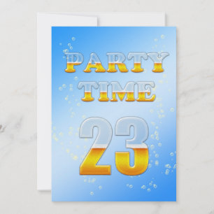 23rd birthday party invitation with beer