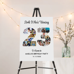 23rd Birthday Party Number 23 Photo Collage Foam Board