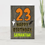 [ Thumbnail: 23rd Birthday: Spooky Halloween Theme, Custom Name Card ]