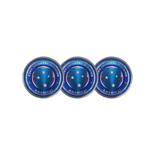 23rd Infantry Division “America!” Golf Ball Marker (3 Up)