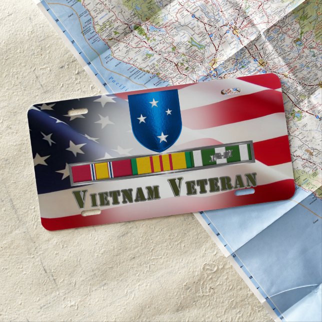 23rd Infantry Division Vietnam Veteran  License Plate (In Situ)