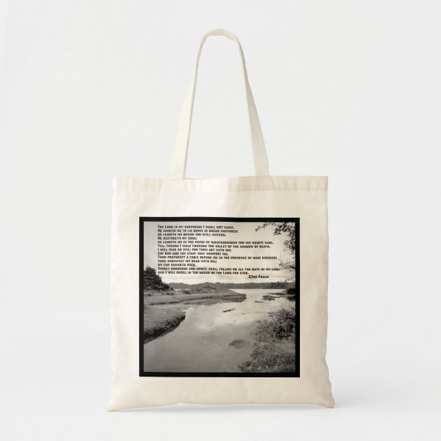 23rd Psalm Bible Verses Tote Bag (Front)
