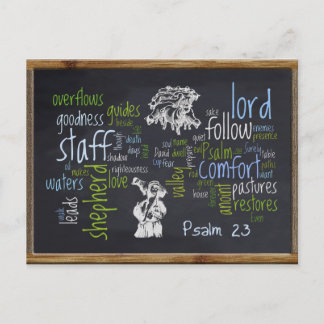 23rd Psalm Chalkboard 1 Postcard