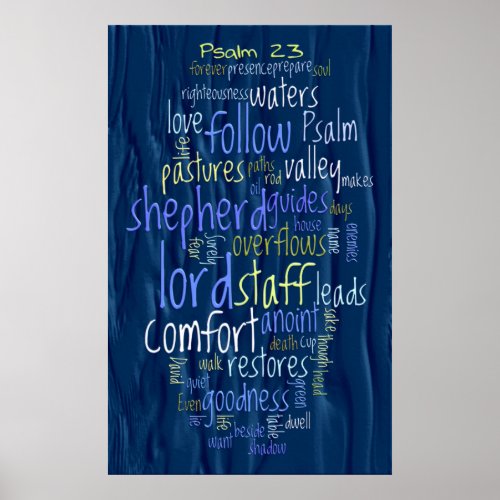 23rd Psalm Flowing Water Poster