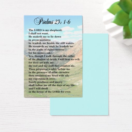 23rd Psalm Personal Cards | Zazzle