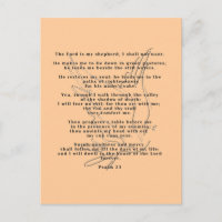 23rd Psalm Postcard