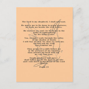 23rd Psalm Postcard