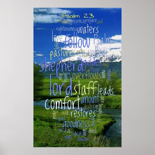 23rd Psalm Valley View Poster