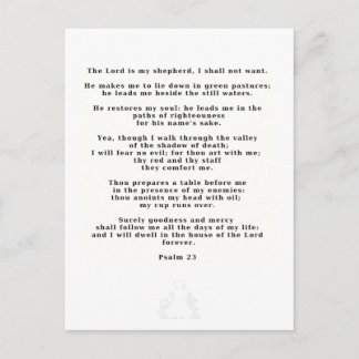 23rd Psalm White Wedding Silhouette Card