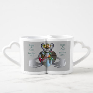 23rd Wedding Anniversary Claddaugh Photo Coffee Coffee Mug Set