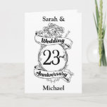 23rd Wedding Anniversary Flowers Rose Card