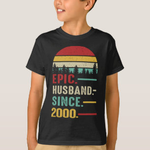 23rd Wedding Anniversary for Him Epic Husband Sinc T-Shirt