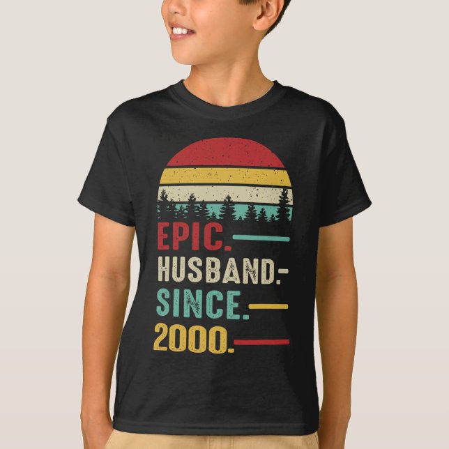 23rd Wedding Anniversary for Him Epic Husband Sinc T-Shirt (Front)