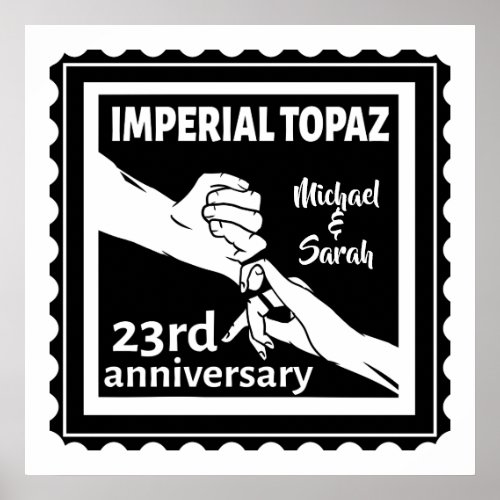 23rd wedding anniversary Imperial Topaz Poster