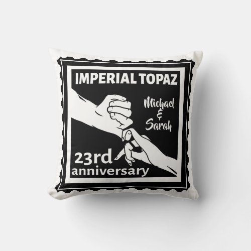 23rd wedding anniversary Imperial Topaz Throw Pillow