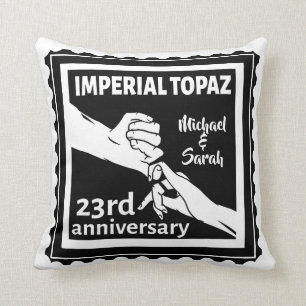 23rd wedding anniversary Imperial Topaz Throw Pillow