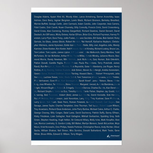 23x35 Print - Atheist Apparel Roll - Blue (Front)