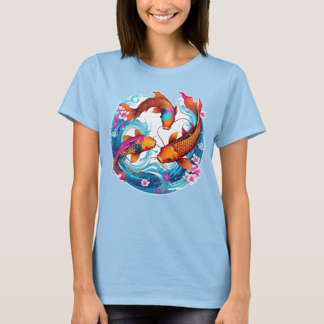 24082_Three Koi, Koi Art T-Shirt (Front)