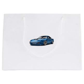 240sx blue car drawing  large gift bag