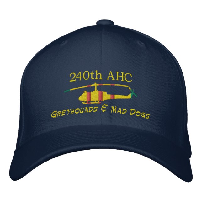 240th AHC Vietnam UH1 Embroidered Hat (Front)