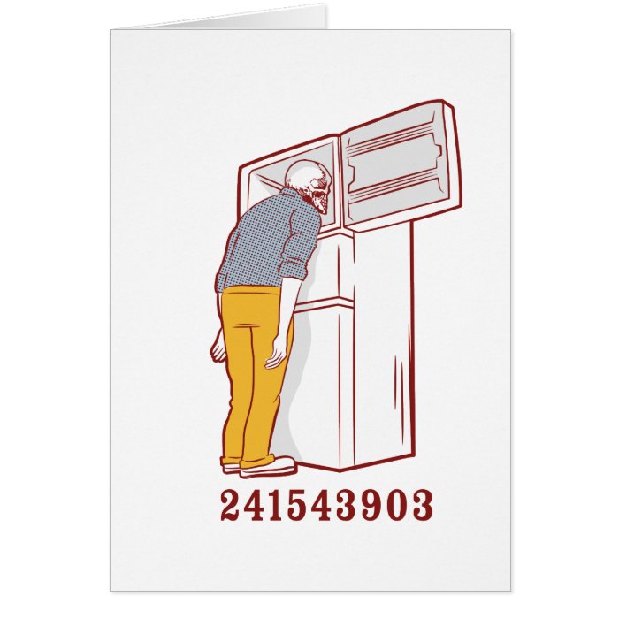241543903 head freezer humorous tshirt greeting cards