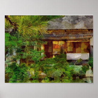 241 Japanese Garden Tea House Visitor Poster