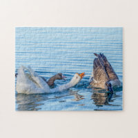 2423-Goose Family in Pond Puzzle