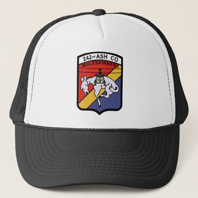 242nd ASH Company Muleskinners Trucker Hat (Front)