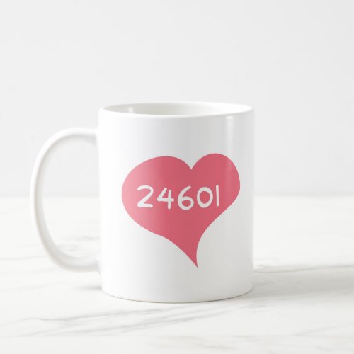 24601 Pink Love Heart Coffee Mug