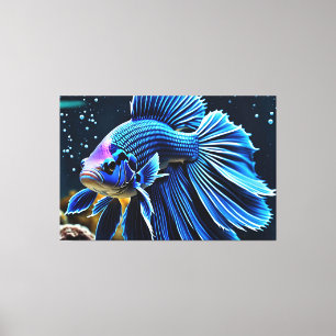 24_021, Betta Fish Art, Canvas Print