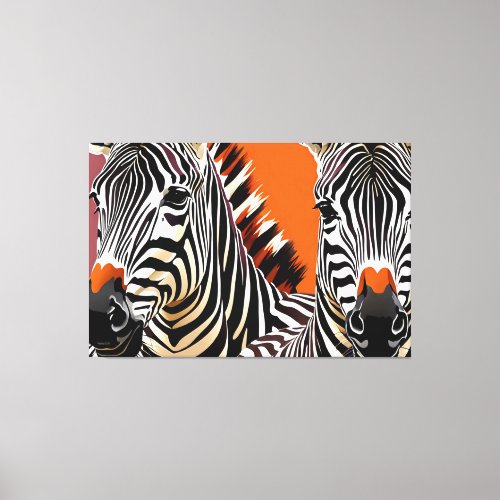 24_023 Two Zebras Canvas Print