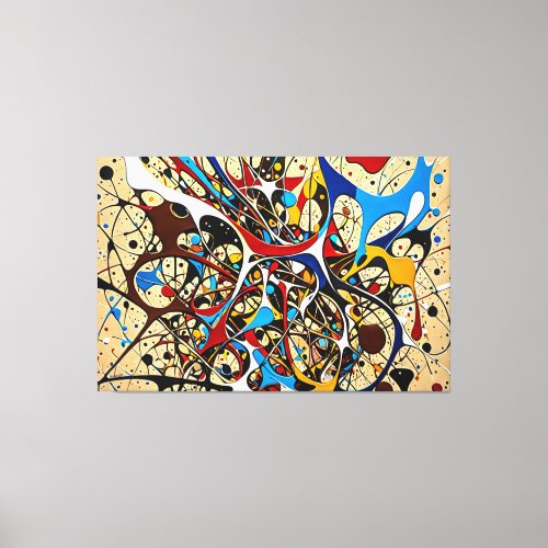 24_024 Splatter Abstract Canvas Print