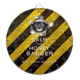 [24.1] Keep Calm or Honey Badger… Dart Board