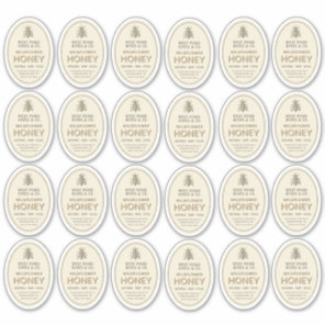 (24) 2.75" x 2"  8 oz Queenline Honey Jar Labels