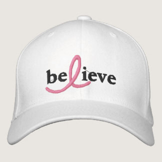 ($24.95) Believe Breast Cancer Ribbon Hat