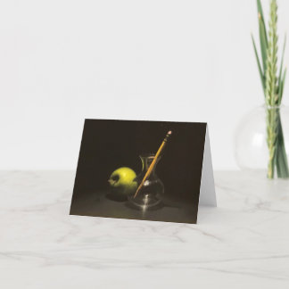 “#24” Frank Sunseri, notecard, pencil, green apple Letterpress Thank You Card