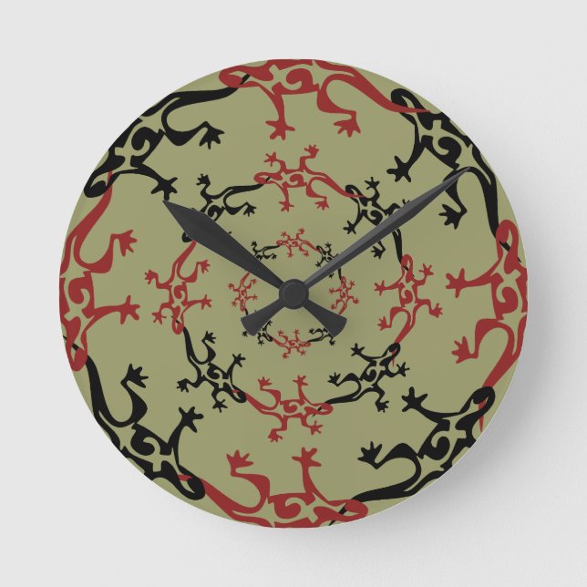 24 GECKOS ROUND CLOCK (Front)