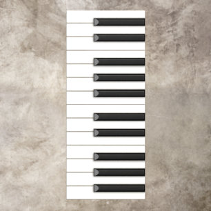 24 Giant Piano Keys 30" Wide Walk on Piano Floor Decals