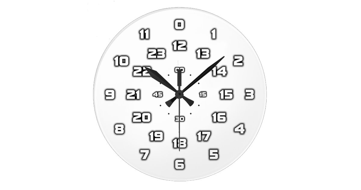 24 Hour Analog Clock | Zazzle
