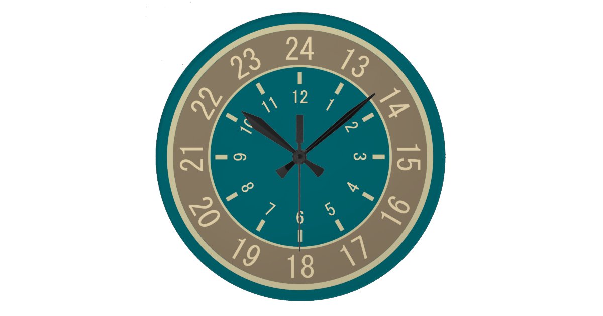 24-HOUR CUSTOM wall clocks | Zazzle.com