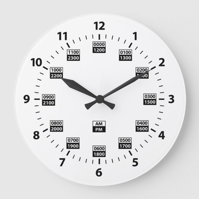 24 Hour Military Style Time Clock (Front)