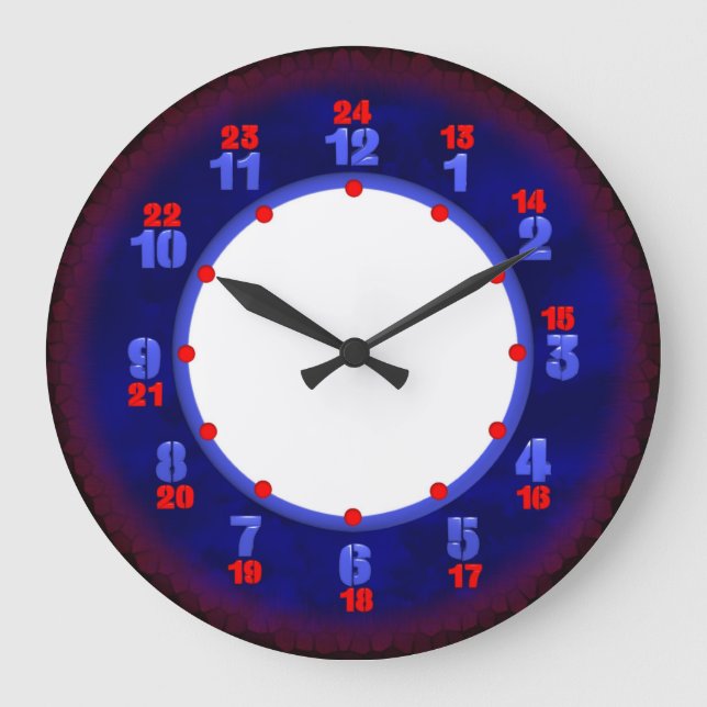 24 hour military time clock template (Front)