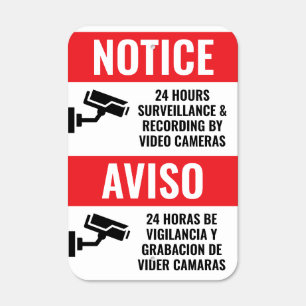 24 Hour Video Surveillance Sign - Laminated