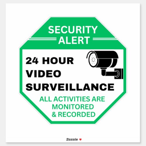 24 Hour Video Surveillance Sticker