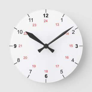 24 Hour Wall Clocks