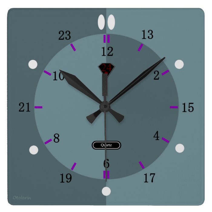 24 hour Wall Clock (Air Force Blue)