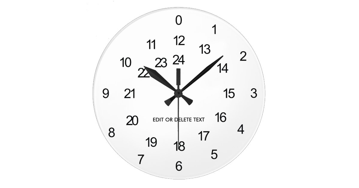 24 Hours Customizable Wall Clock | Zazzle.com