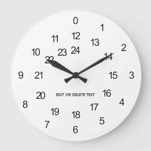 24 Hours Customizable Wall Clock