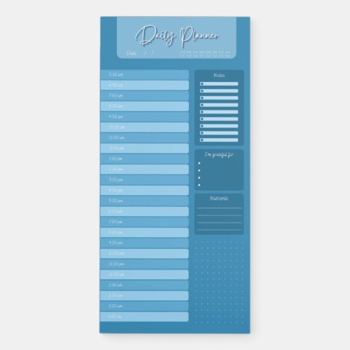 24 Hours Daily Planner Magnetic Notepad